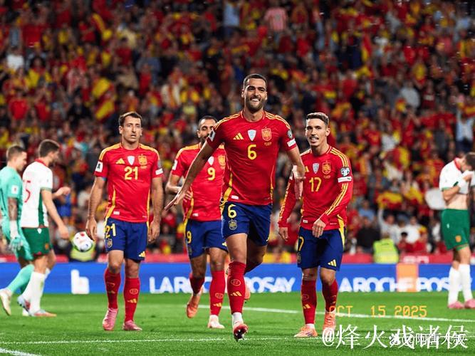 梅里诺双响西班牙4-0保加利亚 世预赛四连胜小组领跑